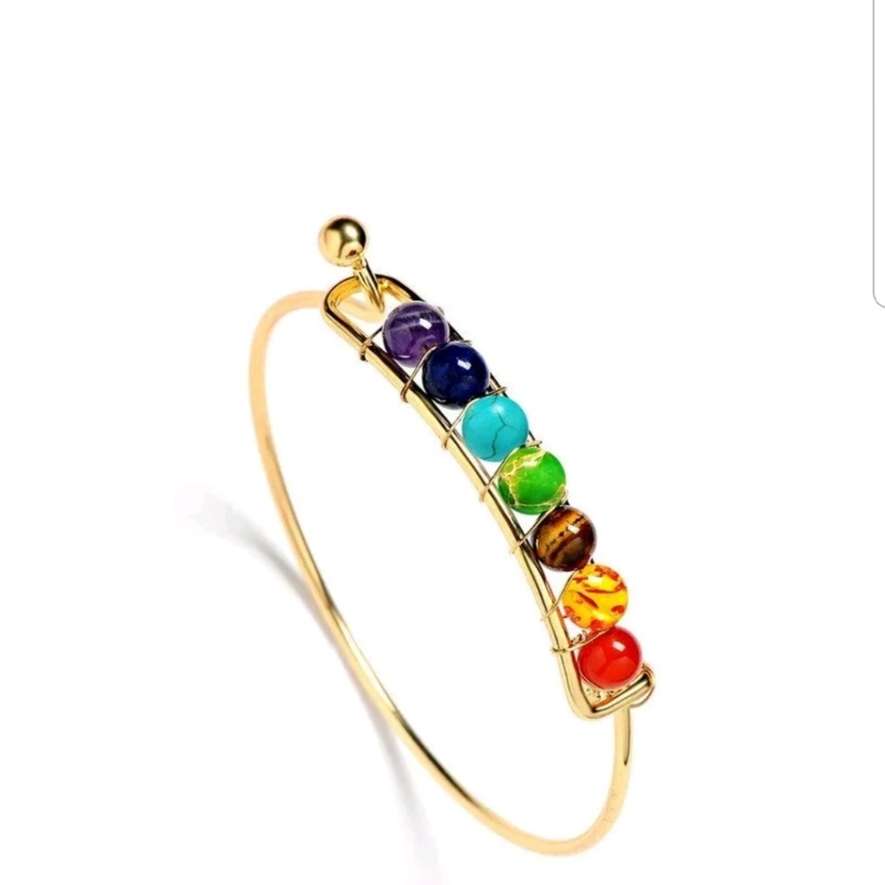 Healing Yoga Reiki Stone Balance Braided Beaded Br - Picture 3 of 4